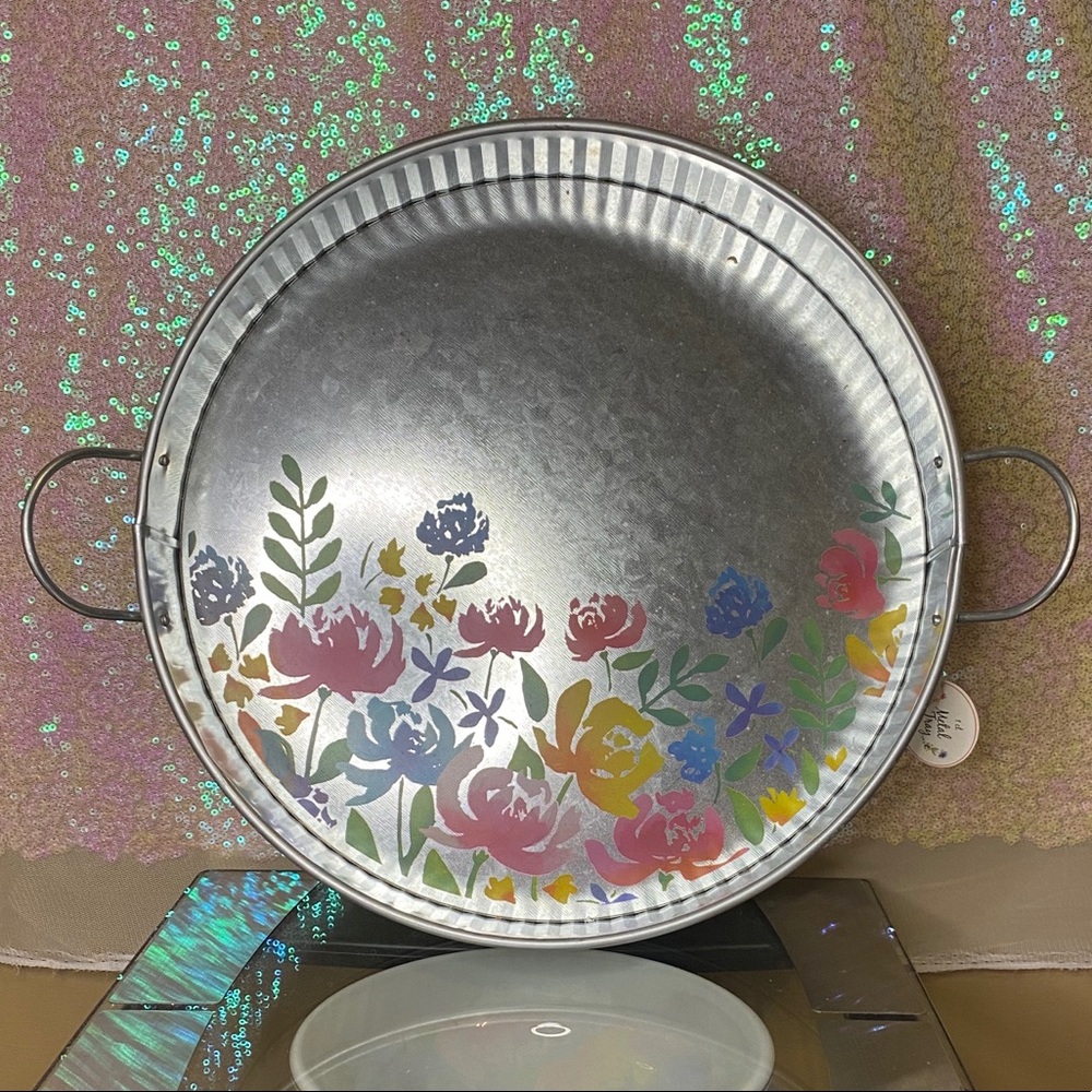 COPY - Metal Floral Tray With Handles